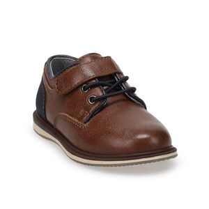 Brown Leather Oxford Kids Shoes size 5